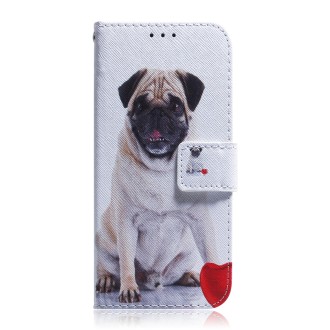 For Xiaomi Redmi Note 13 Pro 4G Coloured Drawing Flip Leather Phone Case(Pug)