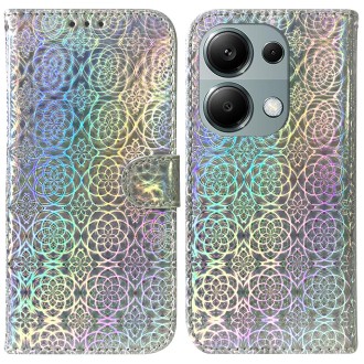 For Xiaomi Redmi Note 13 Pro 4G Colorful Magnetic Buckle Leather Phone Case(Silver)