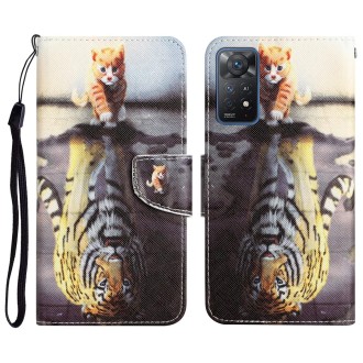 For Xiaomi Redmi Note 11 Pro Global Colored Drawing Leather Phone Case(Tiger)