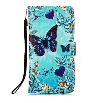 For Xiaomi Redmi Note 11 Pro 5G / 4G Foreign Colored Drawing Pattern Plain Weave Leather Phone Case(Heart Butterfly)