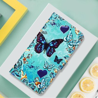 For Xiaomi Redmi Note 11 Pro 5G / 4G Foreign Colored Drawing Pattern Plain Weave Leather Phone Case(Heart Butterfly)