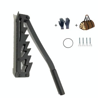 Upgrade Wall Mounted Manual Wood Splitter High Carbon Steel Fire Wood Cutter With Gloves Bags Set