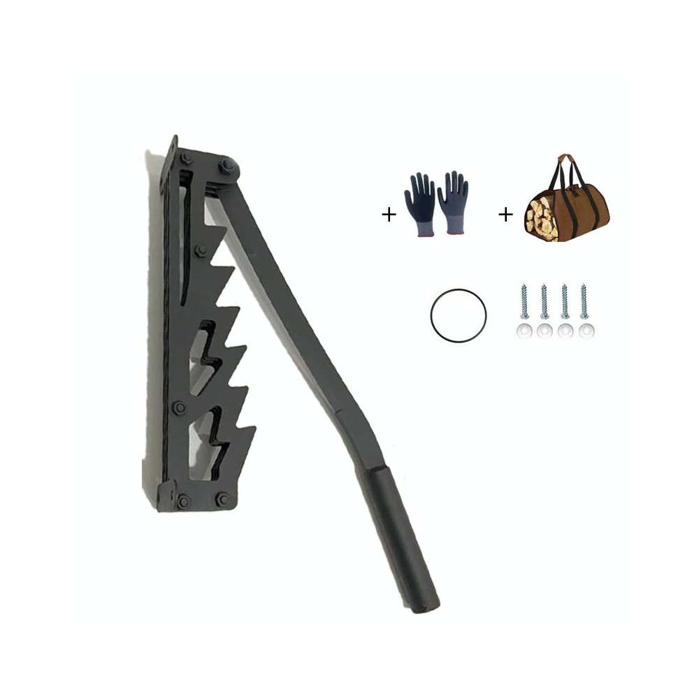 Upgrade Wall Mounted Manual Wood Splitter High Carbon Steel Fire Wood Cutter With Gloves Bags Set