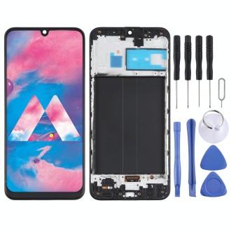 Original LCD Screen and Digitizer Full Assembly with Frame for Samsung Galaxy M30 SM-M305 (Black)