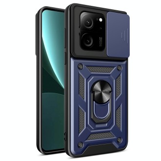 For Xiaomi 13T/13T Pro/Redmi K60 Ultra Sliding Camera Cover Design TPU Hybrid PC Phone Case(Blue)