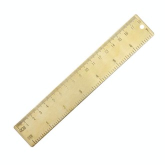 Brass Retro Drawing Ruler Measuring Tools, Model: 0-18cm Ruler