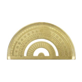 Brass Retro Drawing Ruler Measuring Tools, Model: 0-180 Degree Protractor