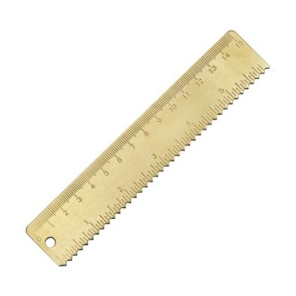 Brass Retro Drawing Ruler Measuring Tools, Model: 0-15cm Wave Ruler