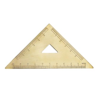 Brass Retro Drawing Ruler Measuring Tools, Model: 0-10cm Isosceles Triangle Ruler