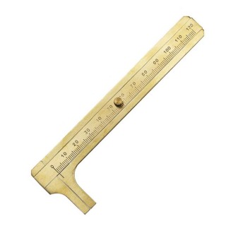 Brass Retro Drawing Ruler Measuring Tools, Model: 0-120mm Caliper Single Scale