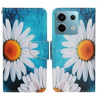 For Xiaomi Redmi Note 13 Pro Colored Drawing Pattern Leather Phone Case(Chrysanthemum)