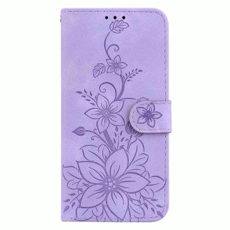 For Xiaomi Redmi Note 13 Pro 5G Lily Embossed Leather Phone Case(Purple)