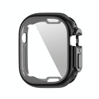 PET Film TPU Watch Case For Apple Watch Ultra 49mm / Ultra 2 49mm(Black)