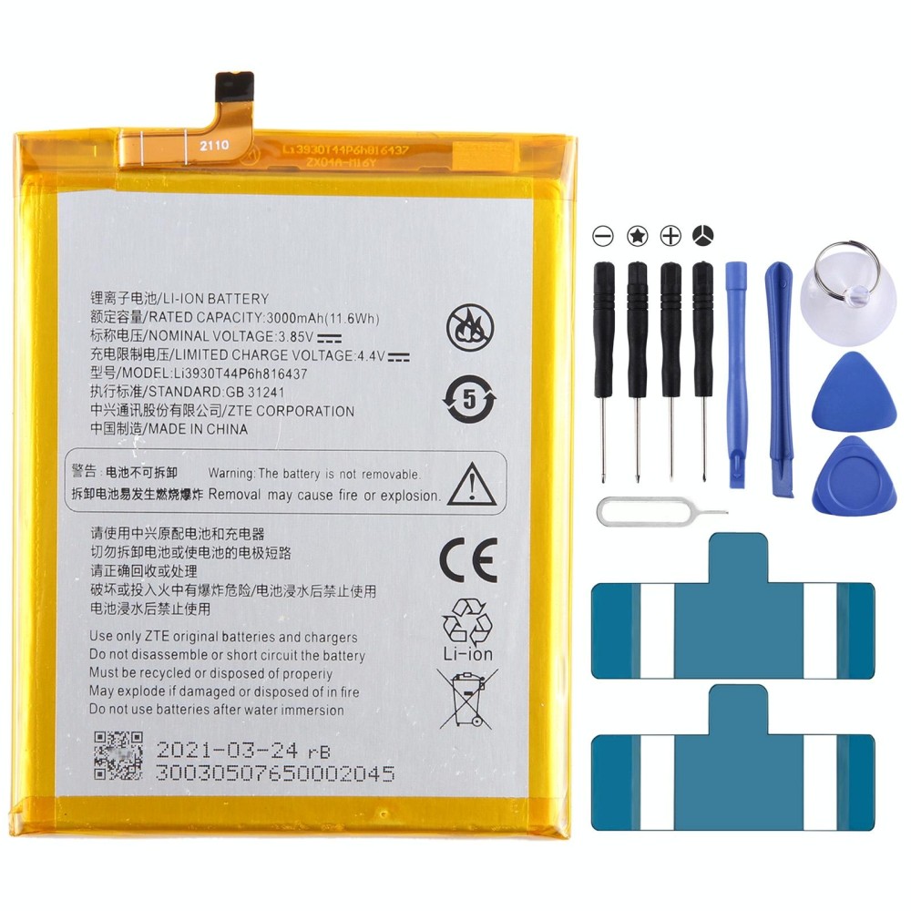 For ZTE Vodafone Smart V8 VFD710 Battery Replacement Li3930T44P6h816437 3000mAh