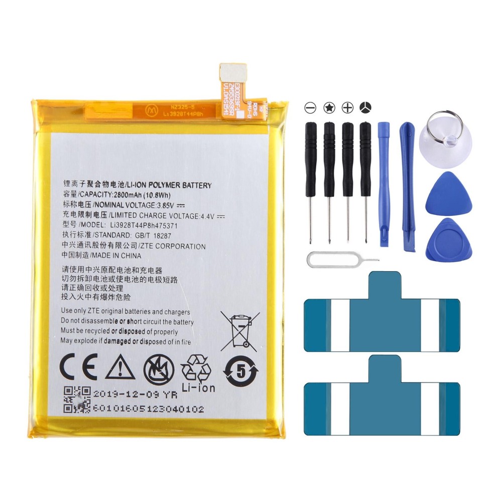 For ZTE Blade V8 Mini BV0850 V0850 Battery Replacement Li3928T44P8h475371 2800mAh