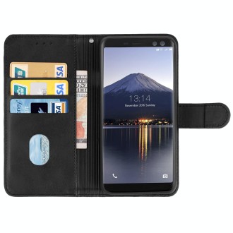 Leather Phone Case For DOOGEE BL12000 / BL12000 Pro(Black)