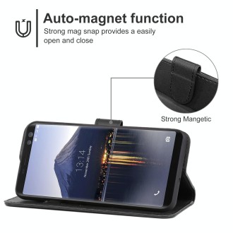 Leather Phone Case For DOOGEE BL12000 / BL12000 Pro(Black)