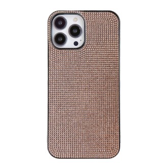 For iPhone 15 Pro Solid Color Diamond TPU Phone Case(Rose Gold)