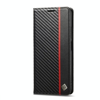 For Xiaomi Redmi Note 13 Pro 5G LC.IMEEKE Carbon Fiber Texture Flip Leather Phone Case(Vertical Black)