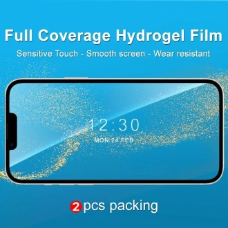 For iPhone 14 2pcs imak Curved Full Screen Hydrogel Film Protector