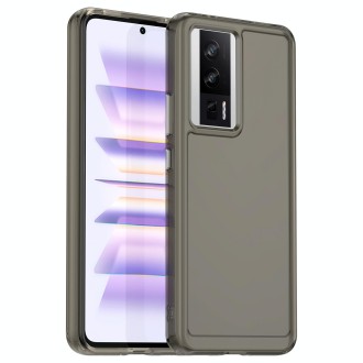 For Xiaomi Redmi K60 Pro Candy Series TPU Phone Case(Transparent Grey)