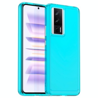 For Xiaomi Redmi K60 Pro Candy Series TPU Phone Case(Transparent Blue)