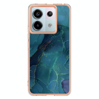 For Xiaomi Redmi Note 13 Pro 5G Electroplating Marble Dual-side IMD TPU Phone Case(Green 017)