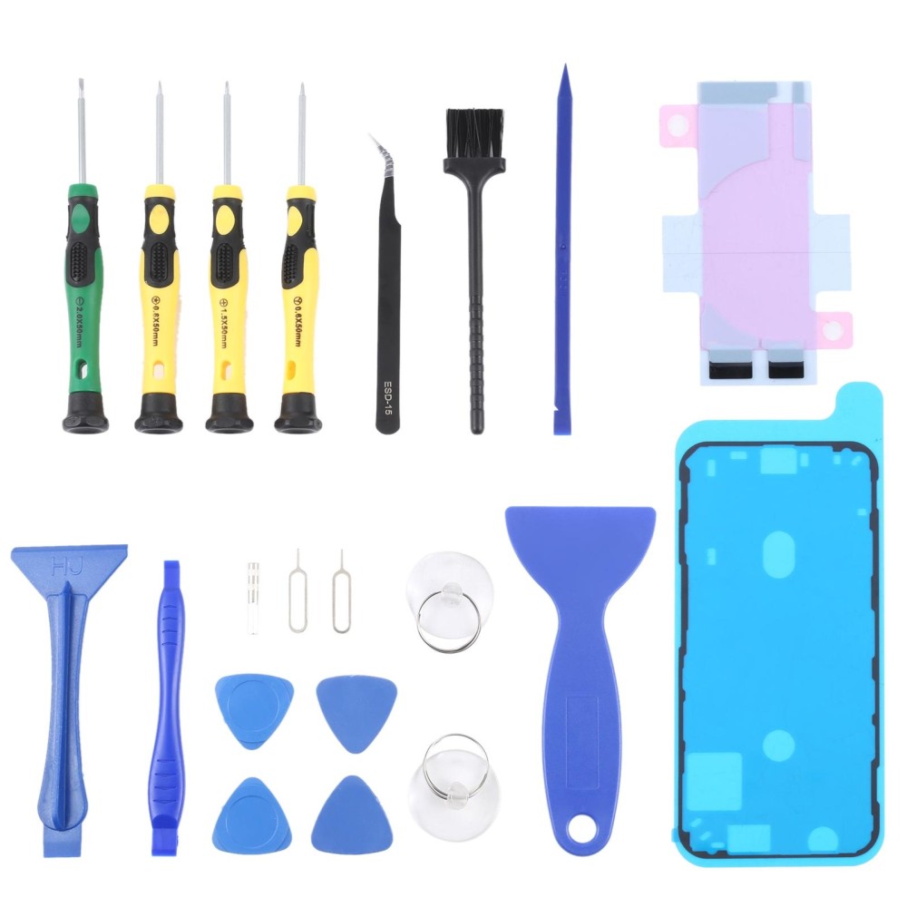 JIAFA JF-8182 21 in 1 Battery Adhesive + LCD Frame Waterproof Adhesive + Repair Tool Set For iPhone 12 mini