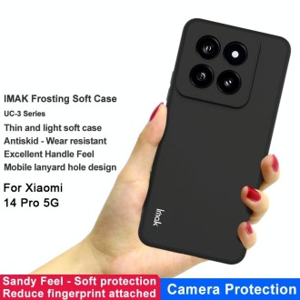 For Xiaomi 14 Pro 5G IMAK UC-3 Series Shockproof Frosted TPU Protective Phone Case(Black)