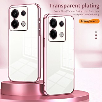 For Xiaomi Redmi Note 13 Pro Transparent Plating Fine Hole Phone Case(Transparent)