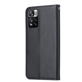 For Xiaomi Note 11 5G Domestic Version / Note 11 Pro+ Knead Skin Texture Leather Phone Case(Black)