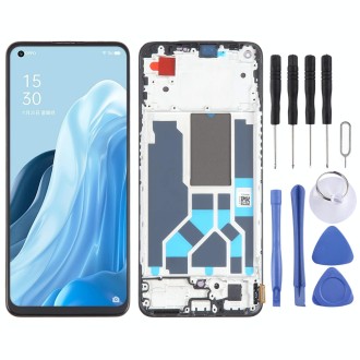 OLED LCD Screen For OPPO Reno7 SE 5G Digitizer Full Assembly with Frame / Fingerprint Identification