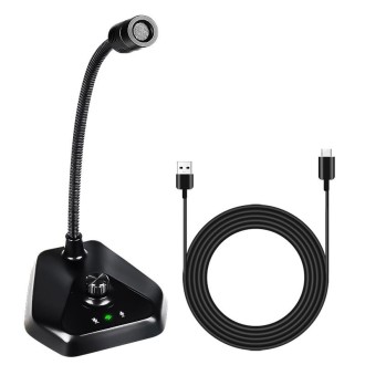 MI520 Desktop Computer Gooseneck Condenser Microphone USB Version without RGB Breathing Lamp