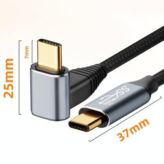 For Steam Deck Gen2 100W USB-C/Type-C Male to USB-C/Type-C Male Stereo Curved Data Cable, Length:2m