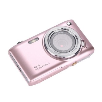 2.88 Inch IPS Screen HD Digital Camera 16X Zoom Portable CCD Camera(Rose Pink)