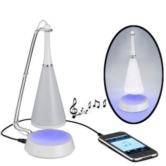 Multifunctional USB LED Desk Lamp, Touch Sensor + Mini Bluetooth V4.0 Speaker(White)