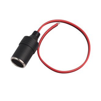 3360 12-24V 10A DIY Soldered Cigarette Lighter Charger Female Plug Socket, Cable Length:30cm