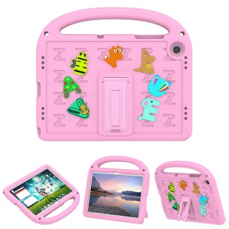 For Samsung Galaxy Tab A9+ Cartoon Sparrow EVA Shockproof Tablet Case(Pink)