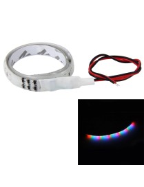 5 PCS 30cm Colorful Water Flowing Chassis Decorative Strip Light with 32 SMD-2835 LED Lamps for Car Motorcycle Electric Bike, DC