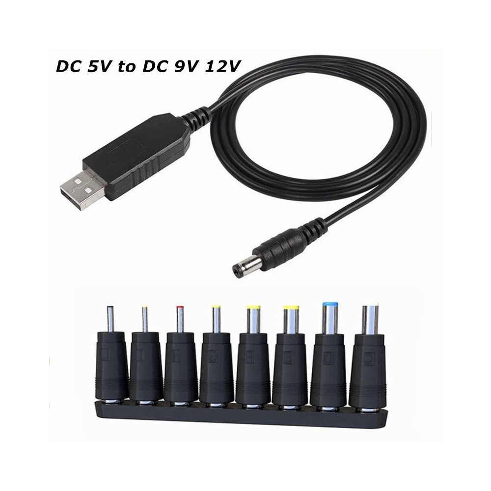 DC 5V to DC 9V 12V USB Voltage Step Up Converter Cable with 1A Step-up Volt Transformer Power Regulator Cable with LED Display