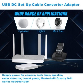 USB DC 5V to 12V Set Up Cable Converter Adapter