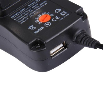 UK Plug Universal 30W Power Wall Plug-in Adapter with 5V 2.1A USB Port, Tips: 8 PCS, Cable Length: About 1.2m