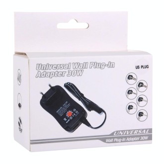 US Plug Universal 30W Power Wall Plug-in Adapter with 5V 2.1A USB Port, Tips: 6 PCS, Cable Length: About 1.2m