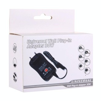 EU Plug Universal 30W Power Wall Plug-in Adapter with 5V 2.1A USB Port, Tips: 6 PCS, Cable Length: About 1.2m