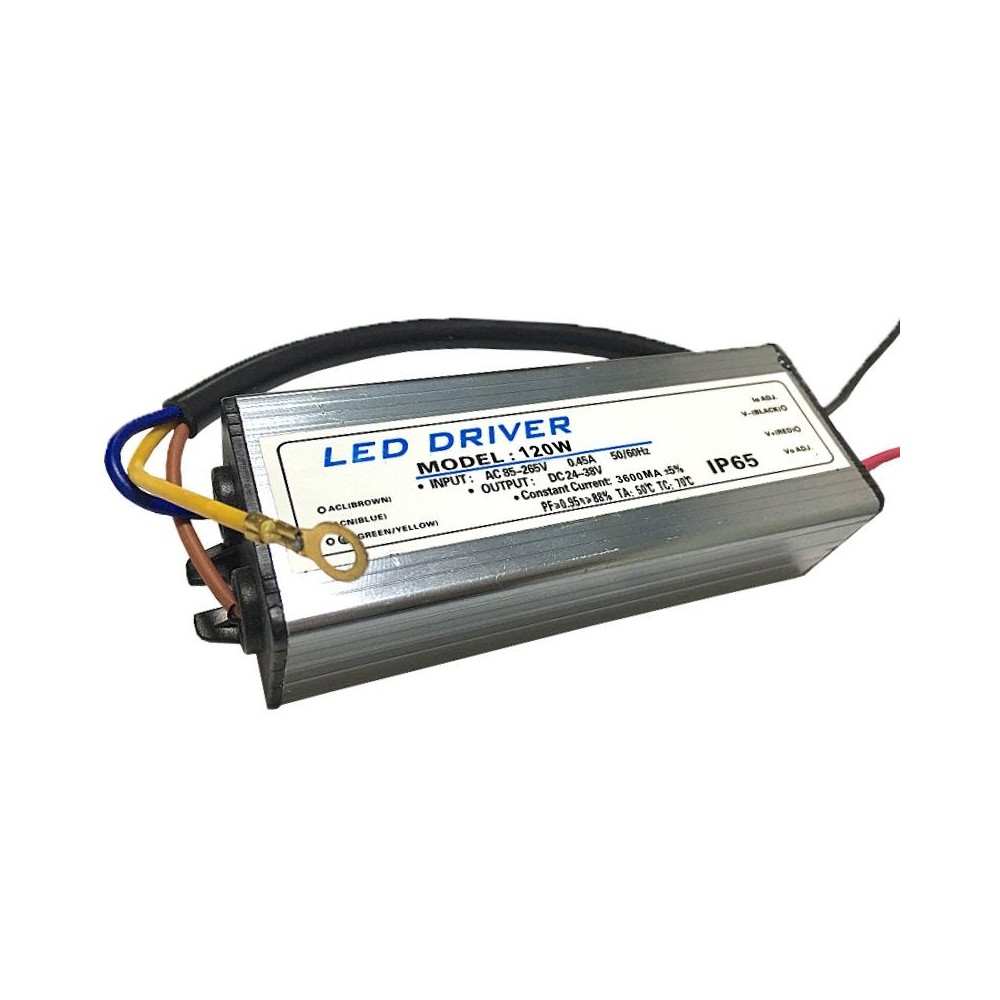 120W LED Driver Adapter AC 85-265V to DC 24-38V IP65 Waterproof