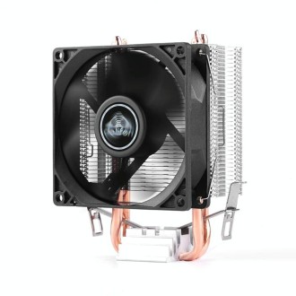 Desktop Computer Double Copper Tube CPU Radiator Super Quiet Without Light 3-pin Single Fan