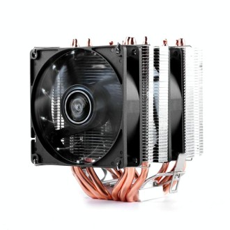 Desktop Computer 6 Copper Tube CPU Radiator Super Quiet Without Light 3-pin Double Fan