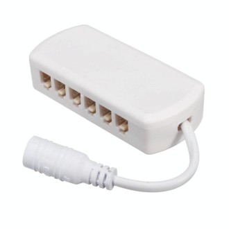 6 Ports 2510 Hub Splitter Junction Box Distributer Connectors Cabinet Light Adapter With DC Head