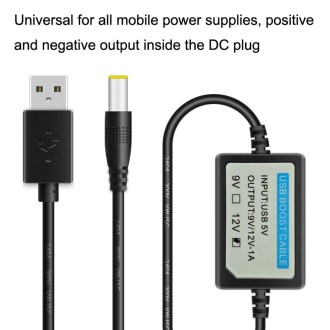 2pcs DC 5V to 9V USB Booster Line Mobile Power Cord