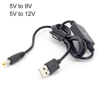 2pcs DC 5V To 12V USB Booster Cable Mobile Power Monitoring Power Cord